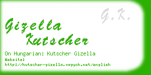 gizella kutscher business card